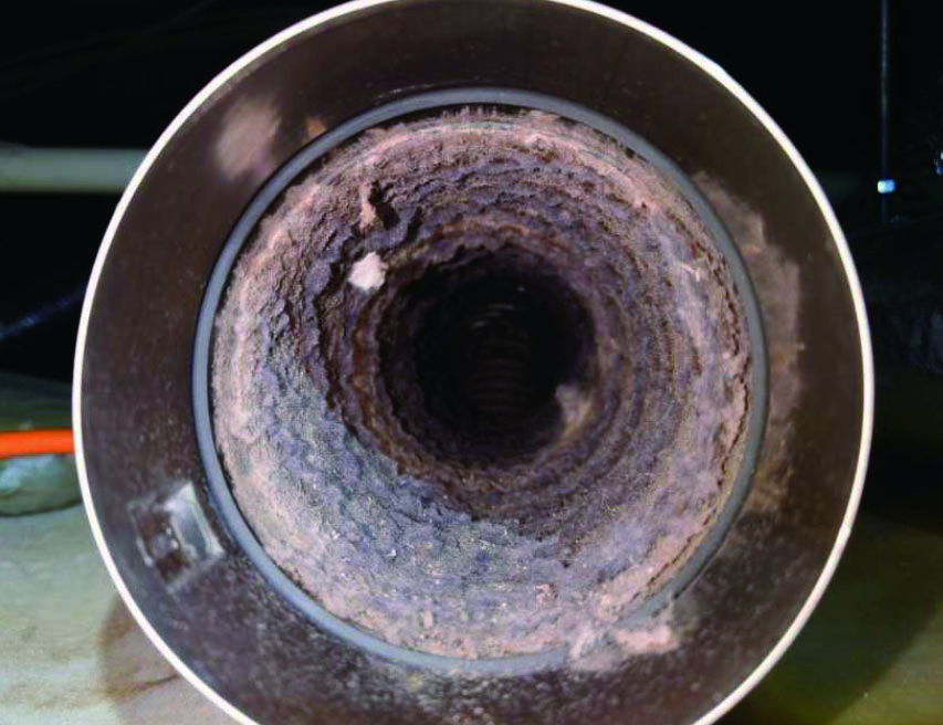 乾燥機排湿筒（ダクト）内部の清掃・ダクト詰まりの原因調査