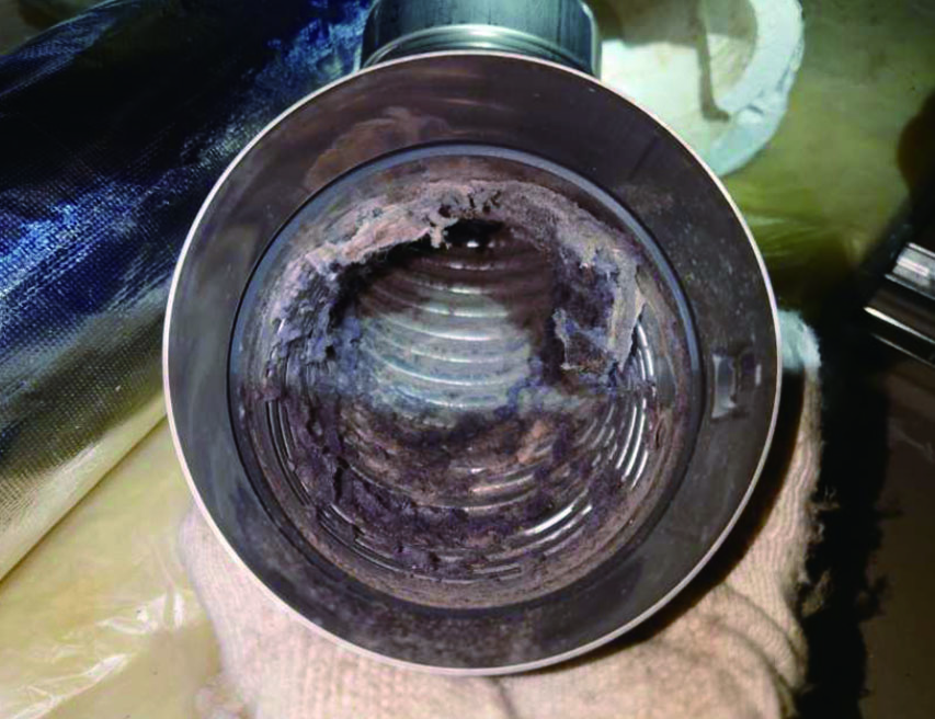 乾燥機排湿筒（ダクト）内部の清掃・ダクト詰まりの原因調査